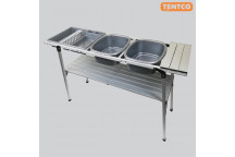 TENTCO DISHWASH STAND DOUBLE ALUMINIUM
