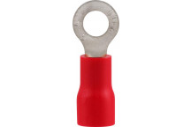 RUWAG PRE-INS RING TERMINAL RED 5MM 25 PER PACK