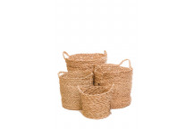 SYNERGISTIC STRATEGIC ALLIANCE HAND WOVEN OATIES DECOR BASKET S2 300X300CM