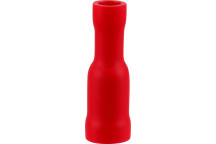 RUWAG RED TERMINAL CABLE PRE-INS BULLET FEMALE 4MM 8PER PACK