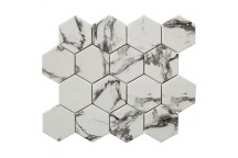 GLOBAL STONE MOSAIC CARRARA HEXAGONAL INKJET 298X259MM