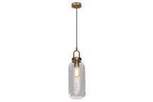 K LIGHT CLEAR E27 NOUGAT PENDANT LIGHT 43CM