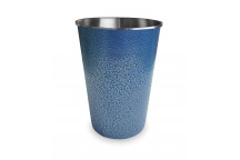 BLUE STAINLESS-STEEL TUMBLER 8X12CM