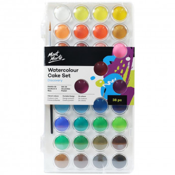 ATLAS WATERCOLOUR CAKE SET PAINT 37 PIECE
