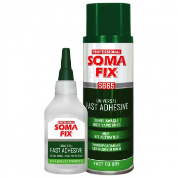 SOMAFIX ADHESIVE FAST UNIVERSAL WITH ACTIVATOR 200ML + 50G