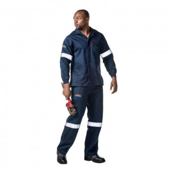 REFLECT NAVY FLAME- AND ACID-RESISTANT D59 OVERALL TROUSERS NO30