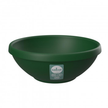 SEBOR DARK GREEN SOLAR DISH PLASTIC POT 25CM