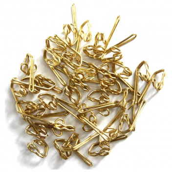 R7 BRASS CURTAIN HOOK  40 PER PACK