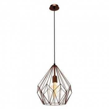 EUROLUX E27 CARLTON COPPER PENDANT LIGHT 60W