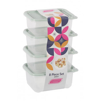 CONTOUR SAGE PLASTIC CONTAINER SET 4X200ML