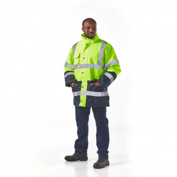 DROMEX LIME AND NAVY HIVIZ WETPRO 2 TONE JACKET 3XLARGE