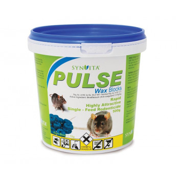 SYNVITA PULSE RODANT WAX BLOCKS CHEMICAL PESTICIDE 500G