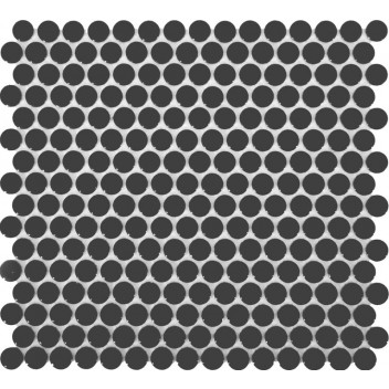 PENNY ROUND BLACK MATT MOSAIC 324X310MM