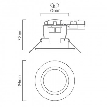 EUROLUX GUN METAL GU10 TILT DOWN LIGHT