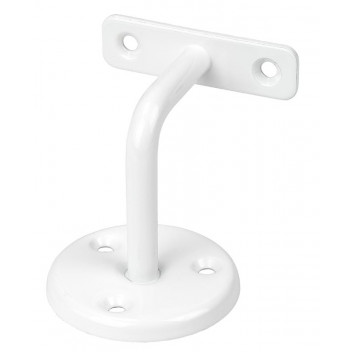POWDER COATED STEEL WHITE HANDRAIL 90 DEGREE 64MM