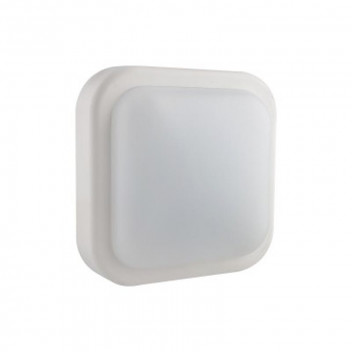 EUROLUX SQUARE COOL WHITE WHITE PLASTIC LED BULKHEAD 230V 14W