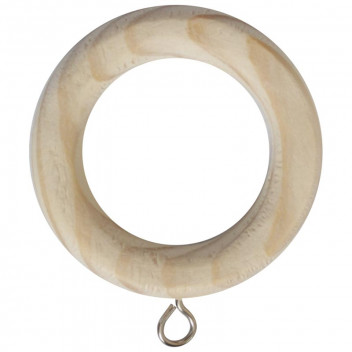NATURAL WOOD CURTAIN RING  34MM 10 PER PACK
