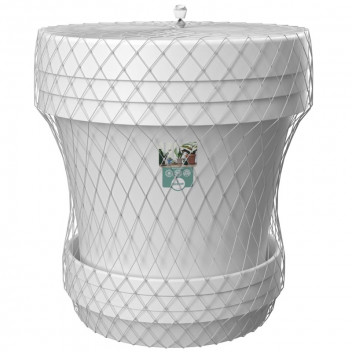 SEBO WHITE WATER PLASTIC POT AND SAUCER SET 25CM