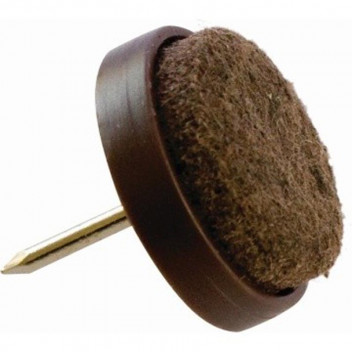 GLIDE ITGPFB24 PLASTIC & FELT SCREW BROWN 24MM 8PP