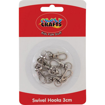 SWIVEL HOOK CRAFT 3CM 8PIECE