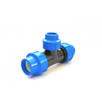 TEE COMPRESSION HDPE REDUCE 16BAR 25MM X 20MM X 25MM