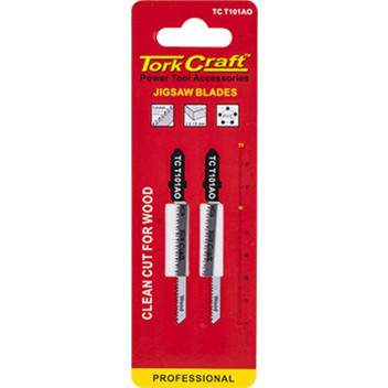 TORK CRAFT T-SHANK JIGSAW BLADE FOR WOOD 1.3MM 20TPI 75MM 2PC