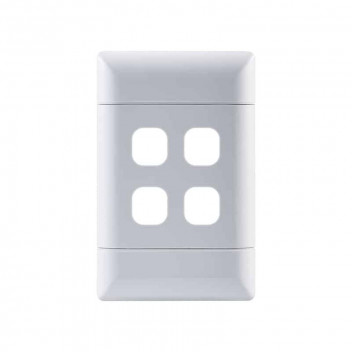 NEU WHITE 4 LEVER GRID PLATE 100X50MM