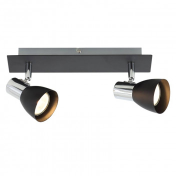 BRIGHTSTAR SPOT LIGHT BLACK POLISHED CHROME 2 LIGHT