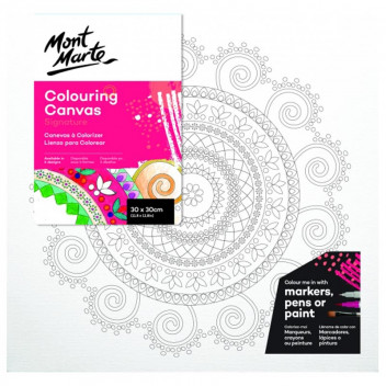 CANVAS COLOURING CRAFT CACL3030B MANDALA  30X30CM