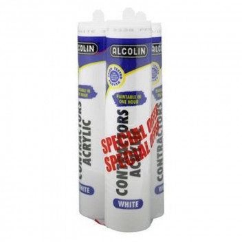 CONTRACTORS ACRYLIC WHITE SEALANT PAINTABLE AND FLEXIBALE VALUE PAC
