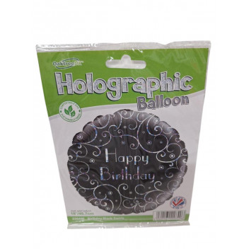 BALLOON PARTY  228496   BLACK SWIRLS   45.7CM