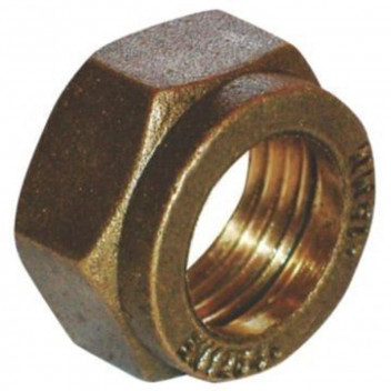 ROUGH BRASS COMPRESSION BRASS NUT CAP 22MM