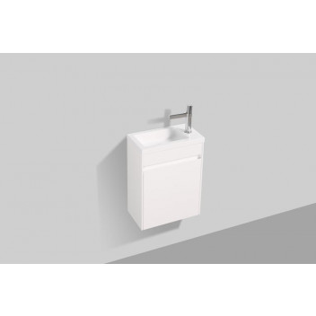CLEAR CUBE ENZO WHITE SINGLE DOOR CABINET 400MM