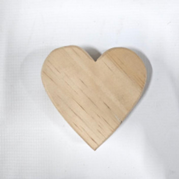 PINE WOOD HEART 100MM
