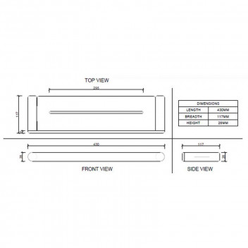 BIJIOU MONACO STAINLESS STEEL SHELF CHROME