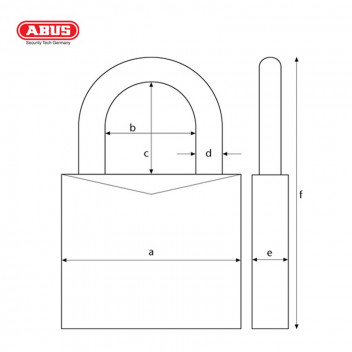ABUS BLACK WHEEL COMBINATION BLISTER PADLOCK 50MM