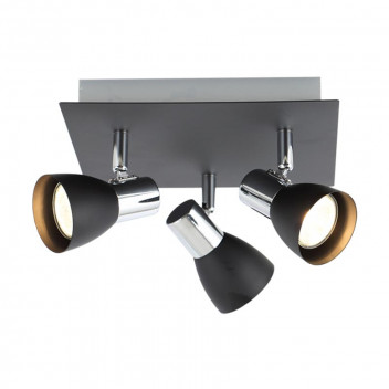 BRIGHTSTAR SPOT LIGHT BLACK POLISHED CHROME 3 LIGHT