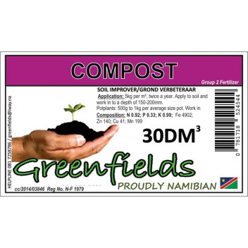 GREENFIELDS ORGANIC COMPOST FERTILIZER 30DM