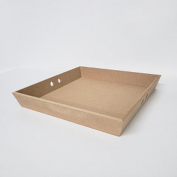 WOODEN DRINKS TRAY 290X290MM