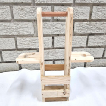 WOOD CRAFT WINE AND GLASS HOLDER