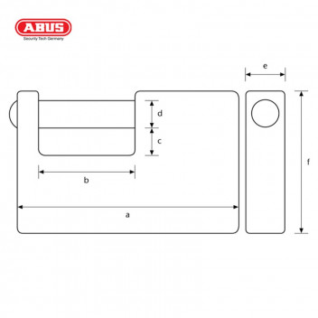 ABUS BLISTER SINGLE TITALIUM INSURANCE PADLOCK 70MM