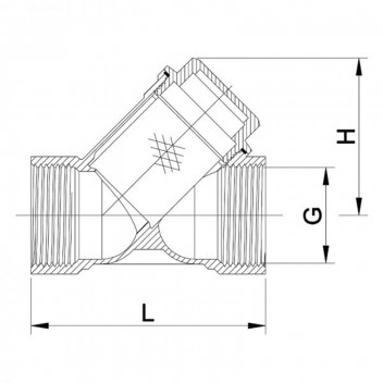 STRAINER BRASS Y-TYPE WITH STAINLESS STEEL SCREEN FXF 50MM STRAINER