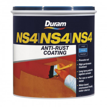 PRIMER METAL WATERBASED ANTI RUST NS 4  GREY 500ML DURAM