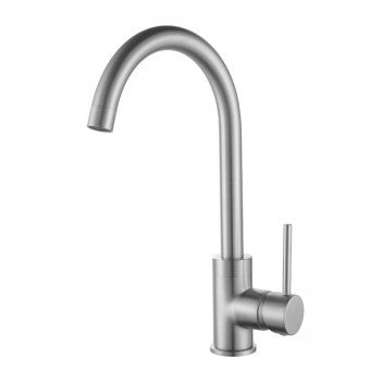 BIJIOU SATIN NICKEL STYLET DECK TYPE SINK MIXER