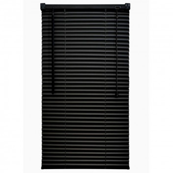 ALUMINIUM HORIZONTAL SATIN BLACK VENETIAN BLIND 1500X1000MM 25MM