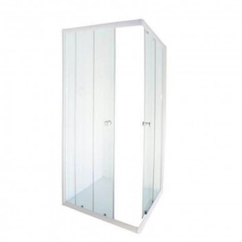 WHITE AQUA CONER ENTRY SHOWER DOOR