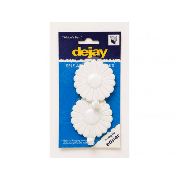 DEJAY ADHESIVE DAISY HOOK 2PP