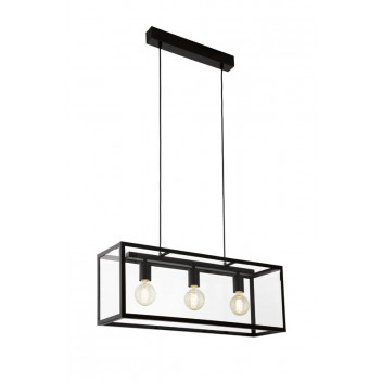 EUROLUX 3LIGHT BLACK CHARTERHOUSE PENDANT LIGHT