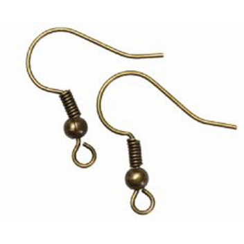 BRONZE CRAFT EARRING HOOK 12PIECE