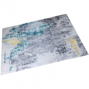ORION BLUE AND YELLOW ABSTRACT MODERN RUG 160X230